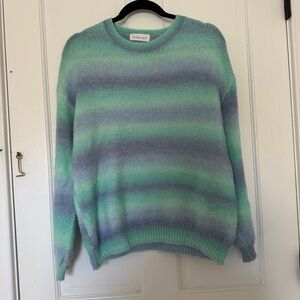 RUMOURS blue ombre crewneck sweater
